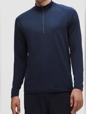 Lululemon Men’s Metal Vent Tech Half Zip Mineral Blue Sz L Pullover